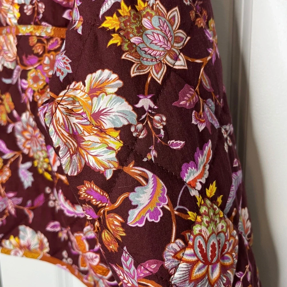 7 For All Mankind NWT‎ Floral Quilted Jacket Small Boho